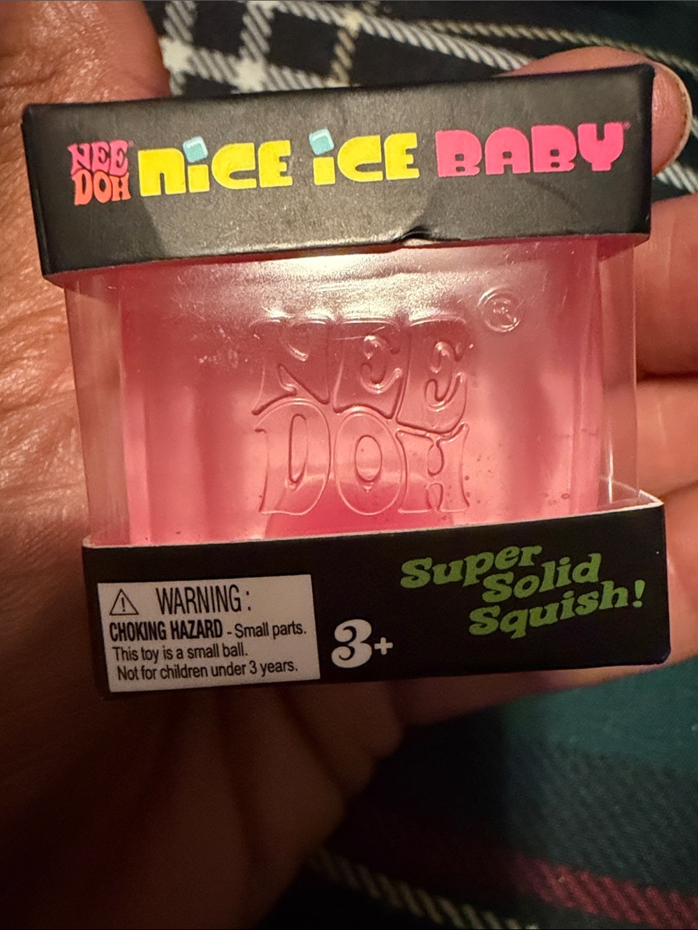 Nee Doh Nice Ice Baby Pink Super Solid Squish Toy